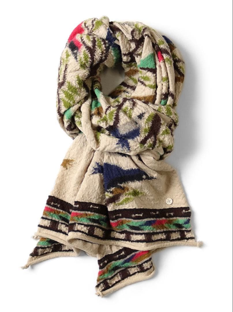 KAPITAL ストール マフラー バードツリー柄