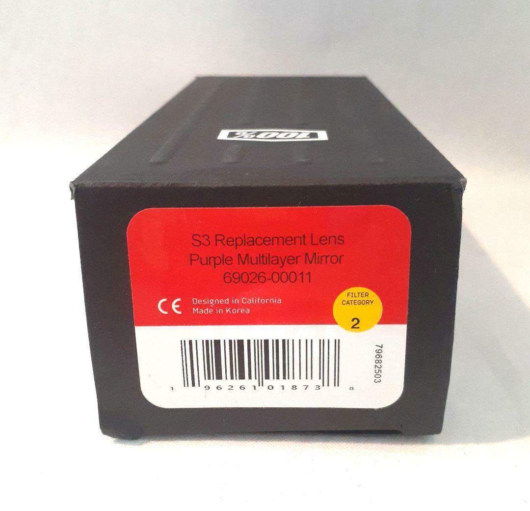 100% S3 交換レンズ パープル ミラーレンズ ワンハンドレッド サングラス