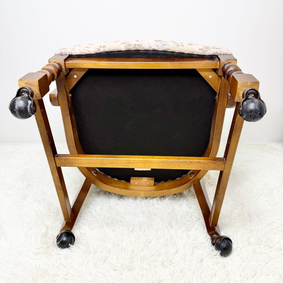 ① karimoku コロニアル キャスター付き ダイニングチェア カントリー調