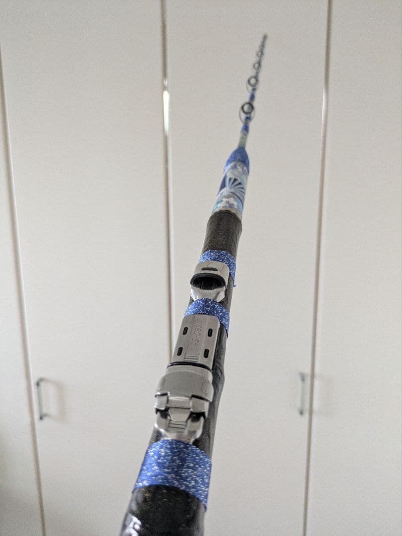 伊勢海老竿　穴釣り　テトラ釣り　布袋竹　和紙　　ハンドメイド