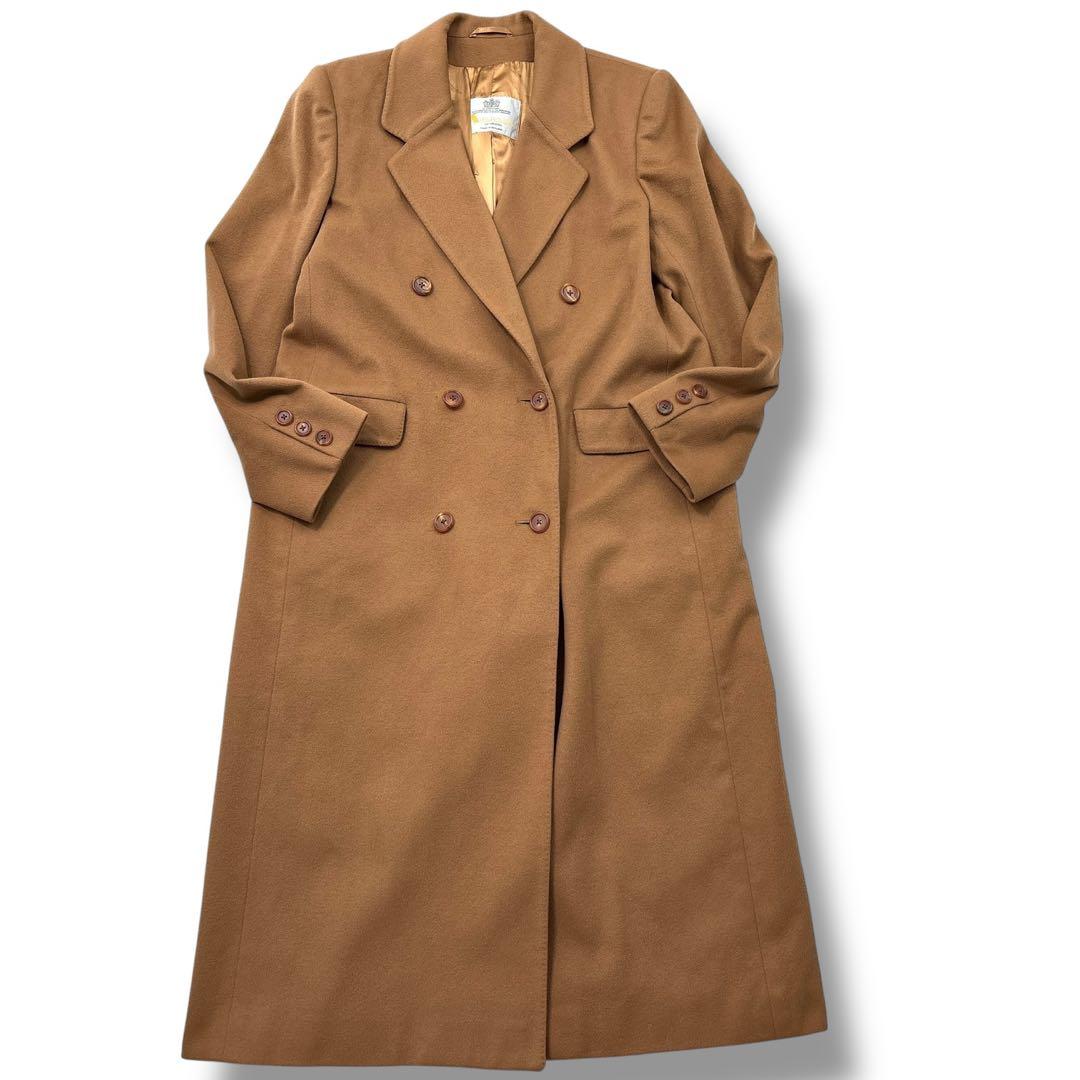 極美品】アクアスキュータム　カシミヤ100　 トレンチコート　ダブル　ロング