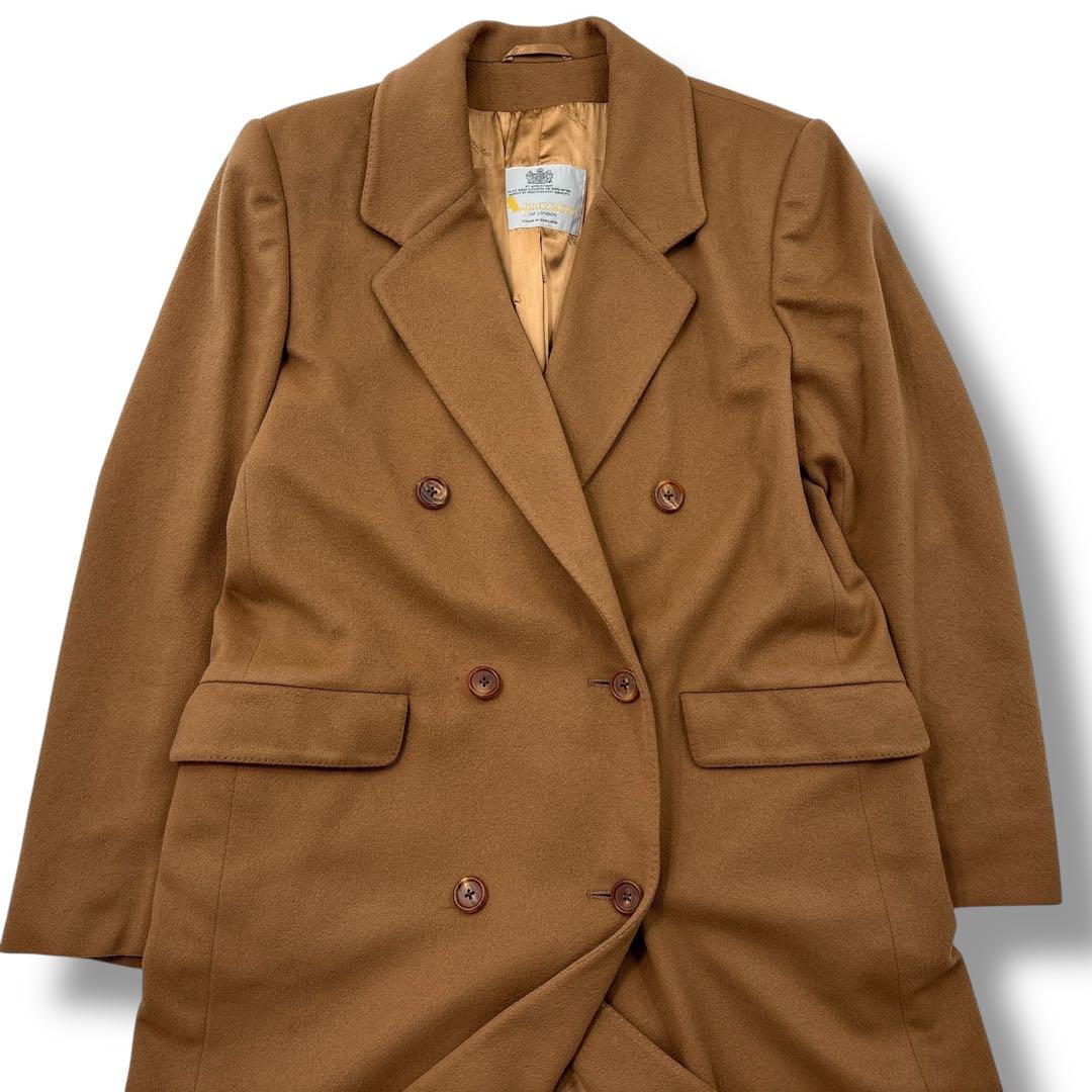 極美品】アクアスキュータム　カシミヤ100　 トレンチコート　ダブル　ロング