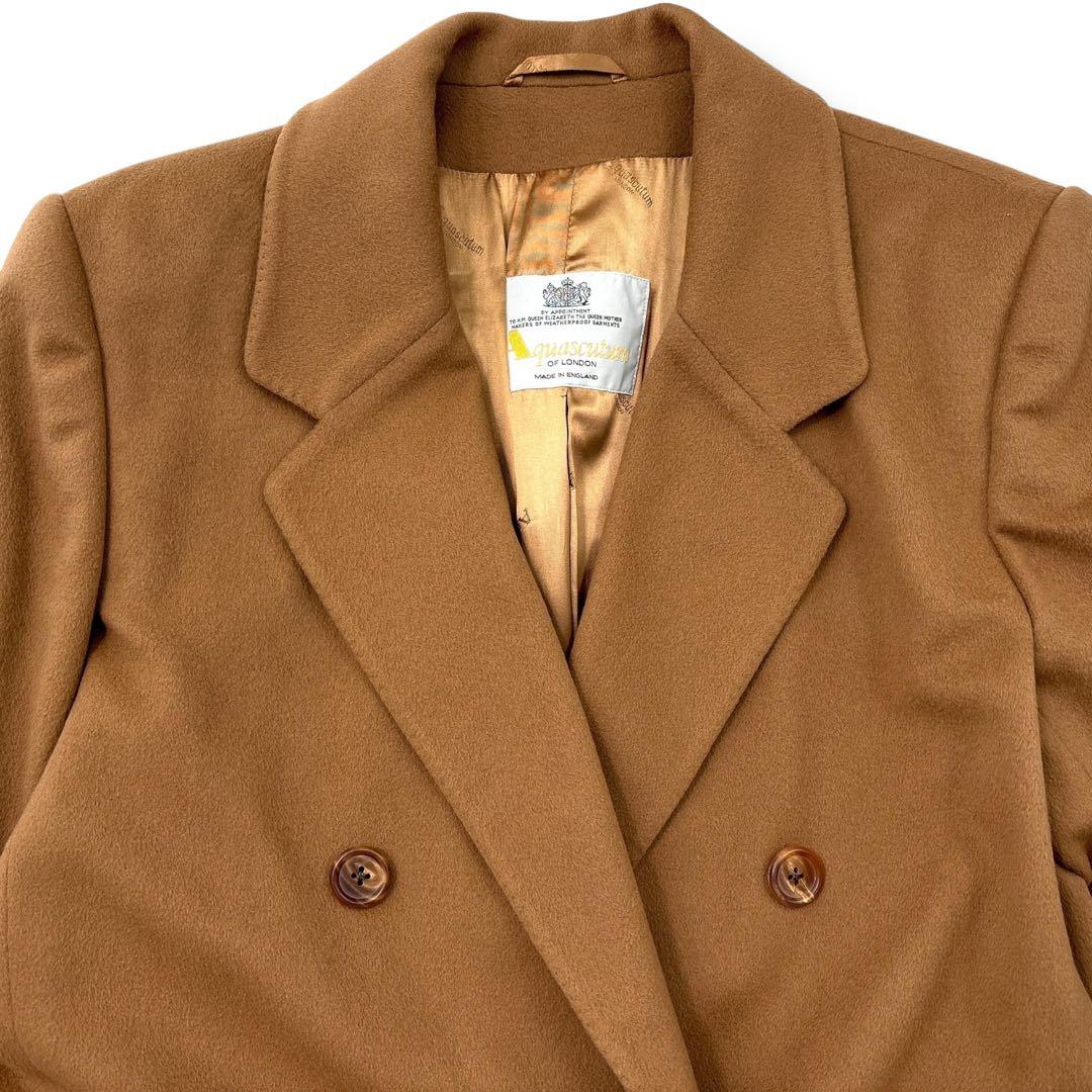 極美品】アクアスキュータム　カシミヤ100　 トレンチコート　ダブル　ロング