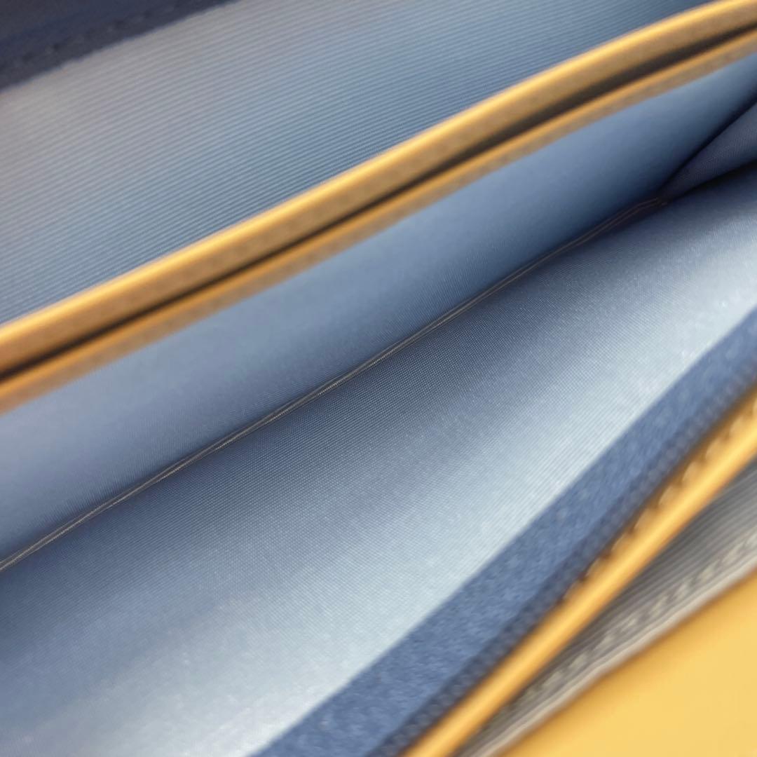 サマンサタバサプチチョイス　デニムバイカラーベルト ラウンドファスナー　長財布