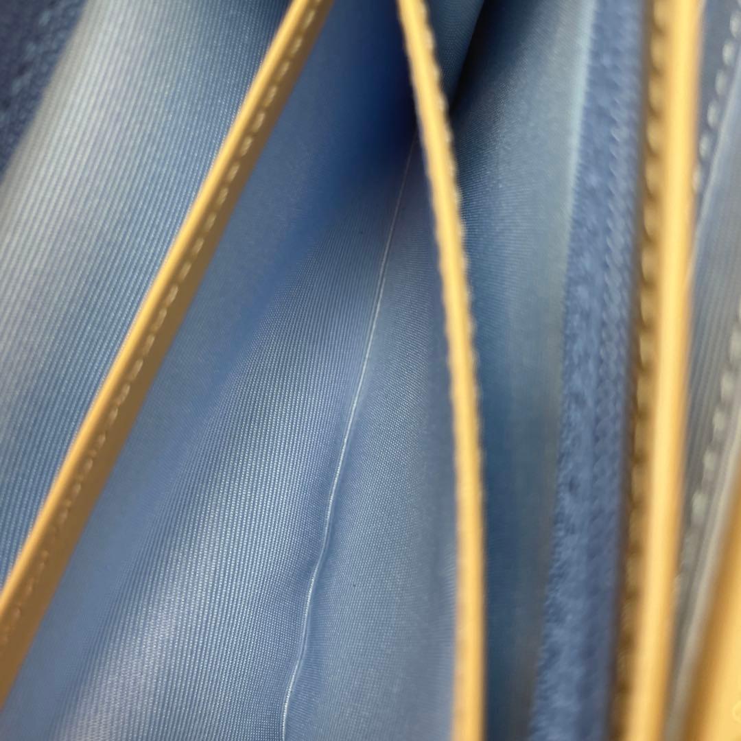 サマンサタバサプチチョイス　デニムバイカラーベルト ラウンドファスナー　長財布