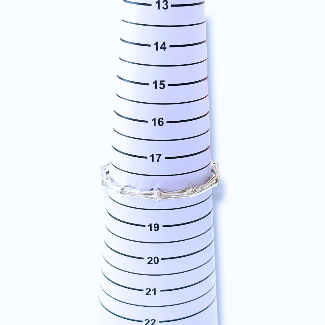 【未使用級】ティファニー バンブー モチーフ バングル Ag925 ブレスレット