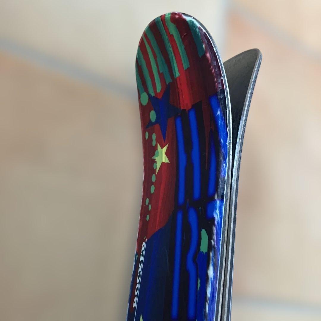 スキーセット　板106 ビンディング、ストック　カバー付き