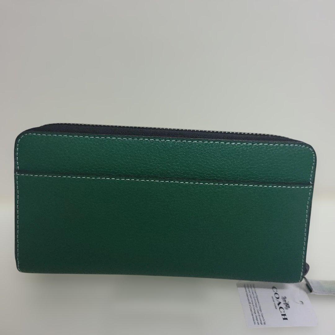 k*u様 新品未使用✨ COACH コーチ 長財布 ラウンドファスナー グリーン
