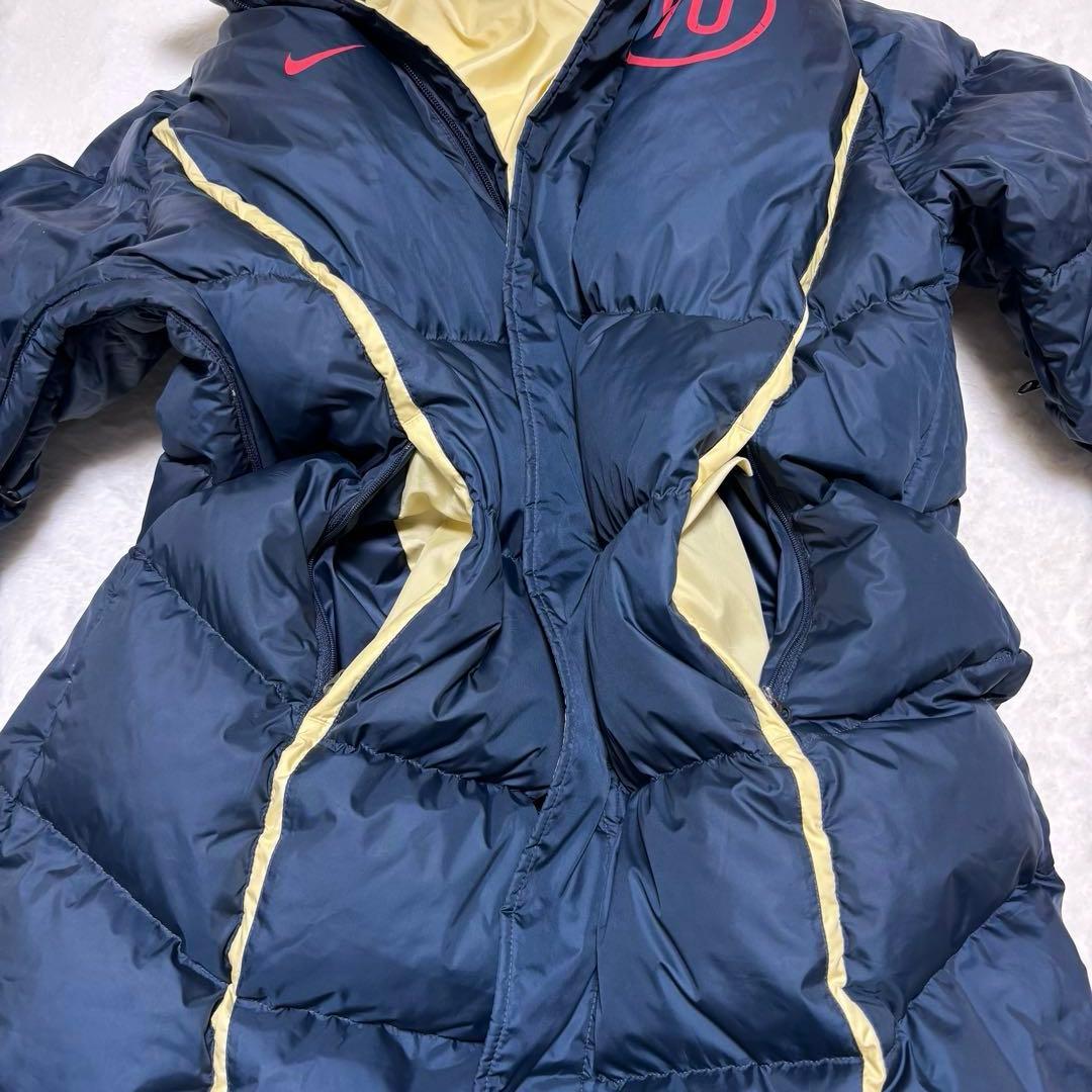 【良品】 NIKE ナイキ ダウンコート ロング ベンチコート ネイビー