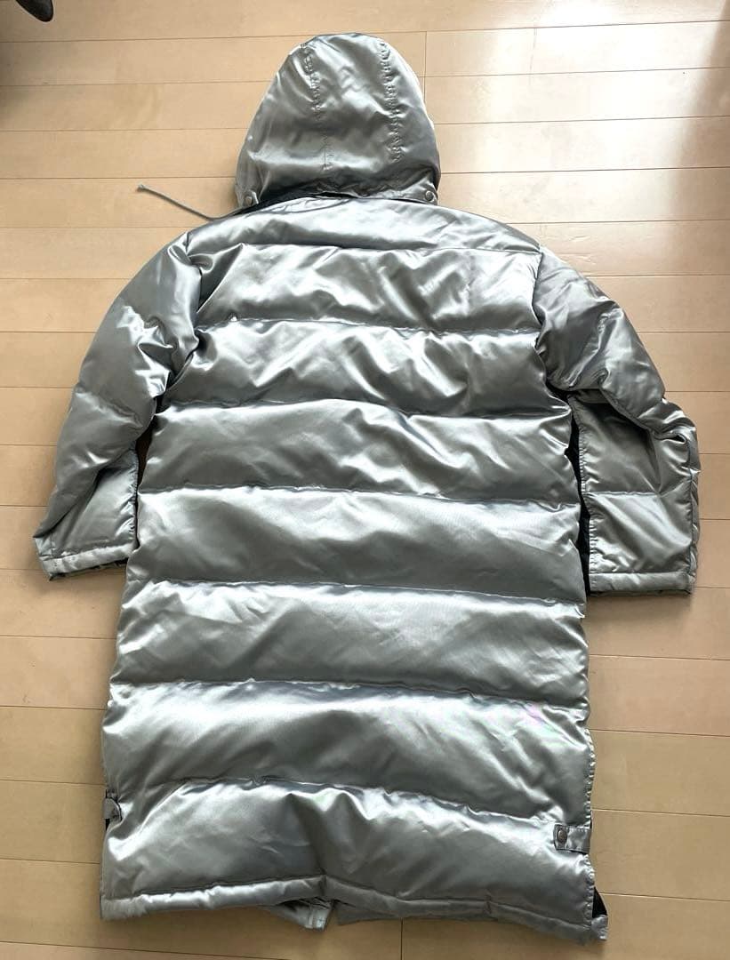 美品！PUMA ロングダウン ベンチコート シルバー プーマ 90's