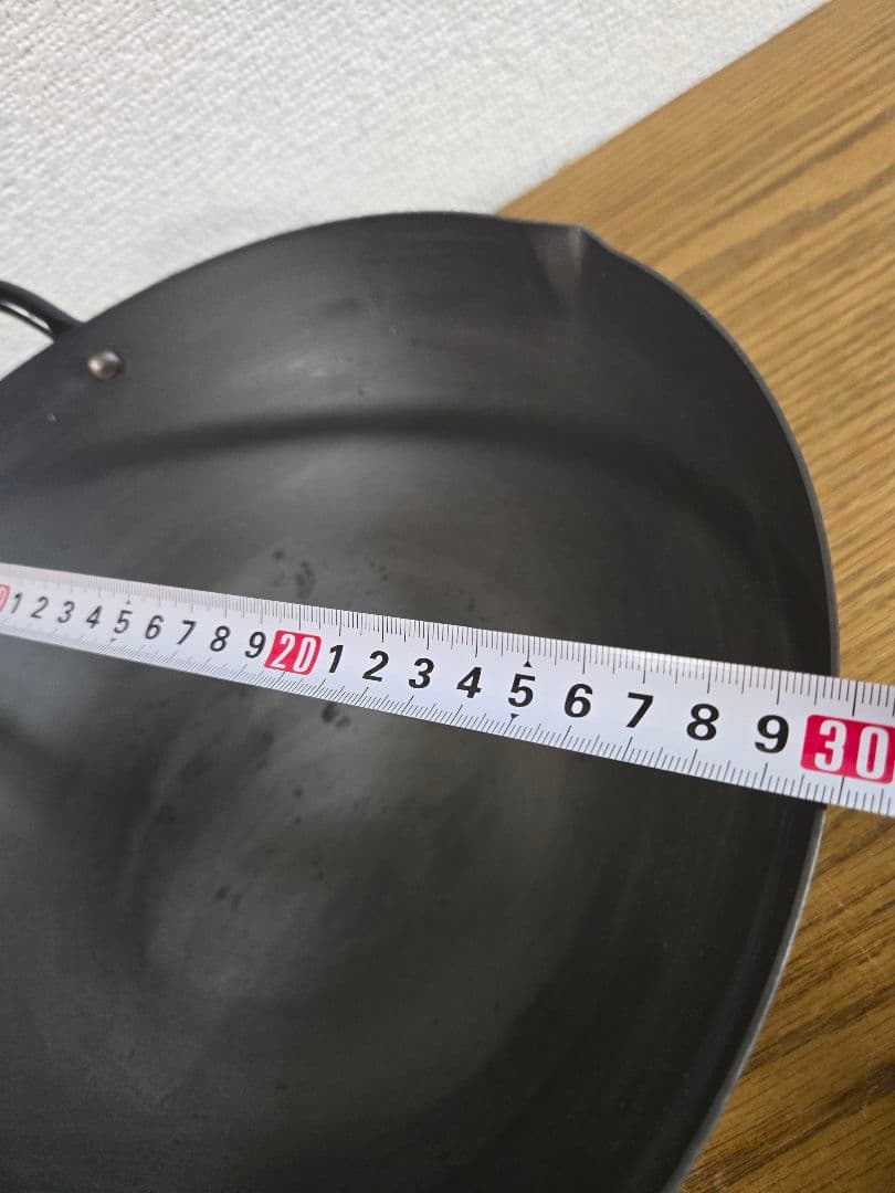 未使用　堺刀司 鉄製 中華鍋 北京鍋　３０ｃｍ