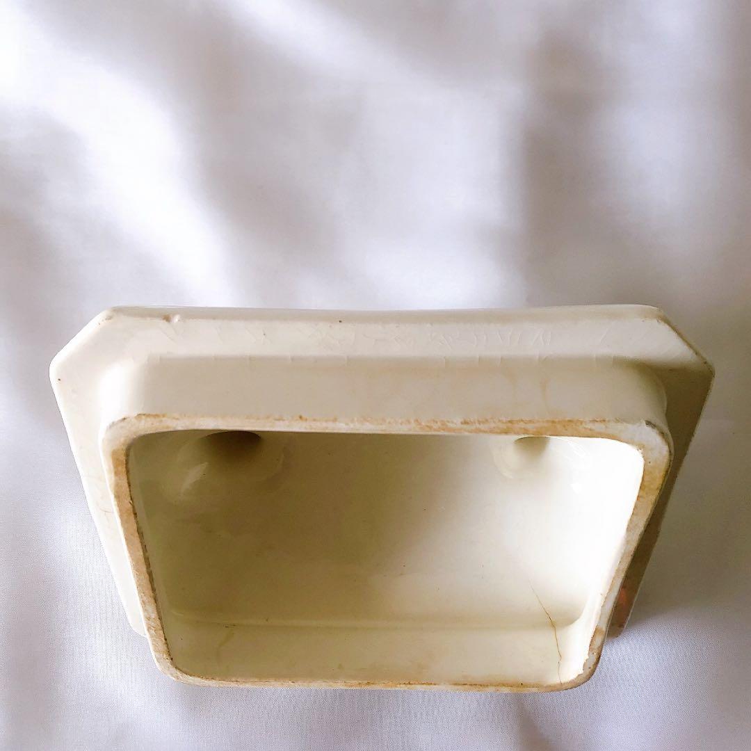 HBCM ベアン クレイユエモントロー バスク柄陶器キャニスタ アンティーク