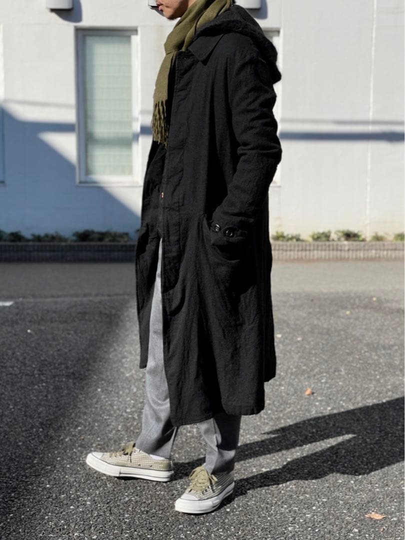 【名作 Sサイズ】19AW コムデギャルソン オム ウールサージ縮絨ロングコート