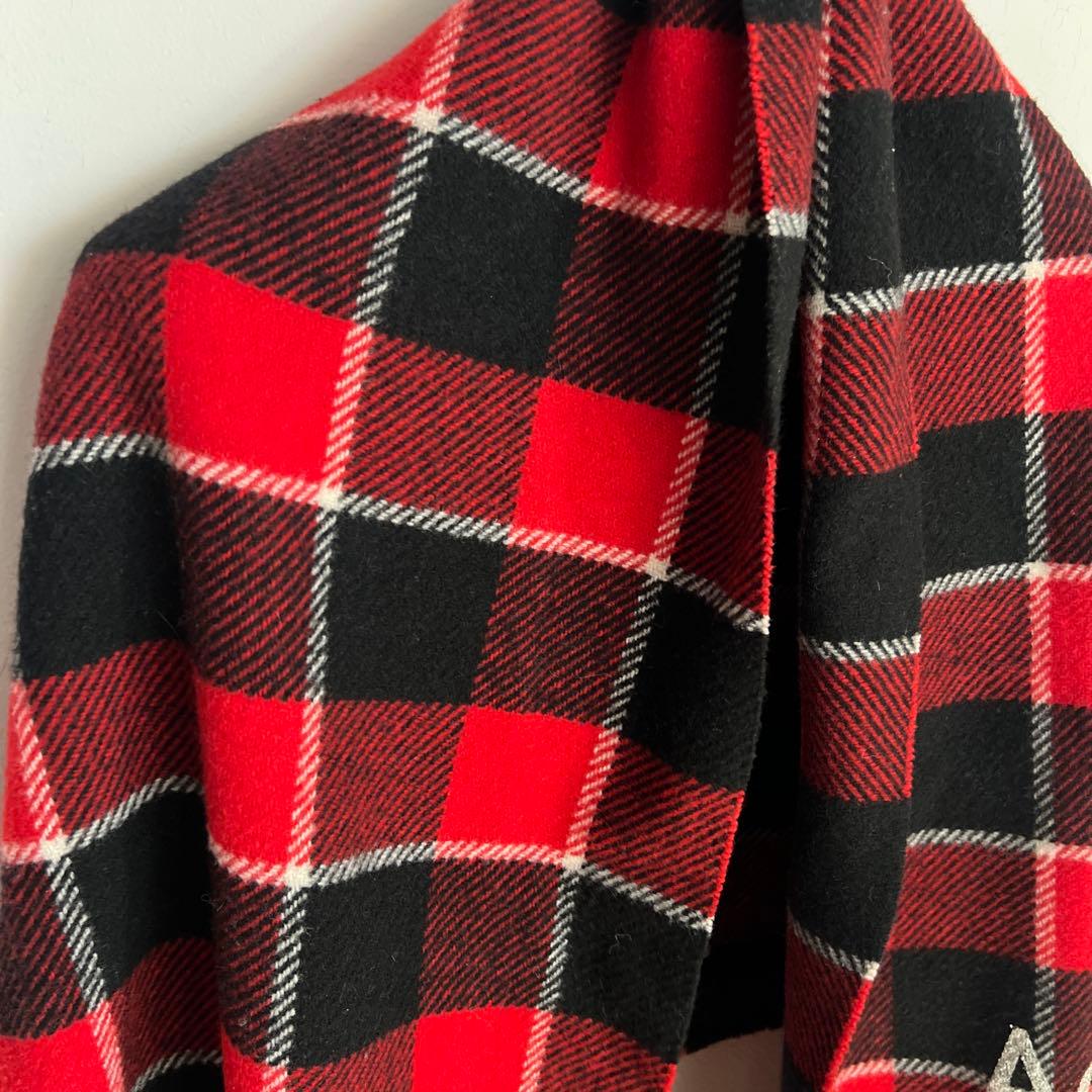 美品　Acne Studio チェック柄　ブランケット　レッド