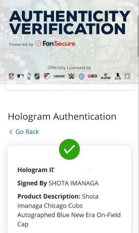 【真正証明あり】今永昇太／シカゴ・カブス／直筆サイン入りキャップ