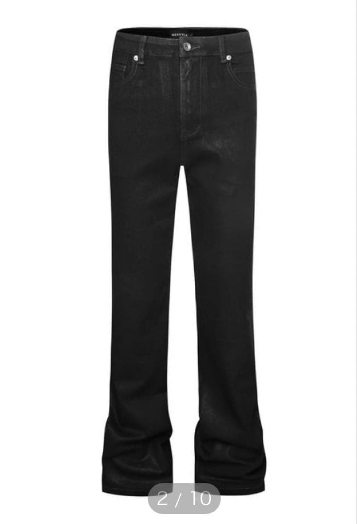 H.ESNTLS ワックス　フレアウォッシュデニム レトロブーツカット