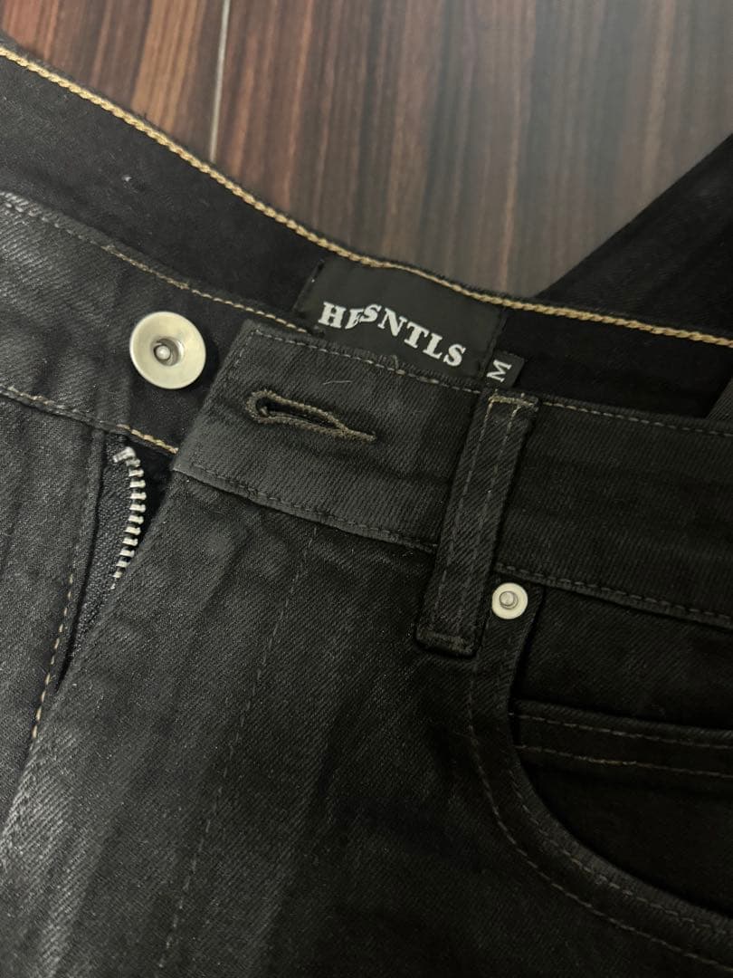 H.ESNTLS ワックス　フレアウォッシュデニム レトロブーツカット