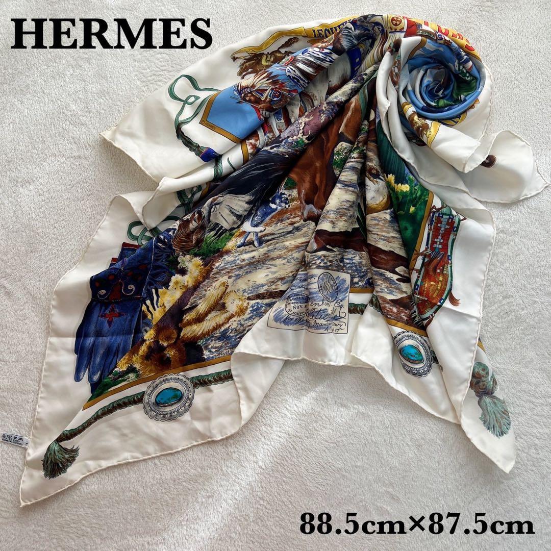 エルメス HERMES カレ90 THE PONY EXPRESS 郵便社