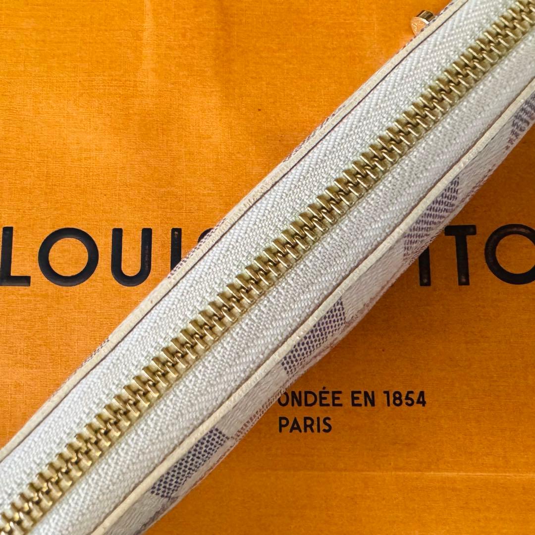 LOUIS VUITTON ダミエ アズール ジッピーウォレット 長財布 美品