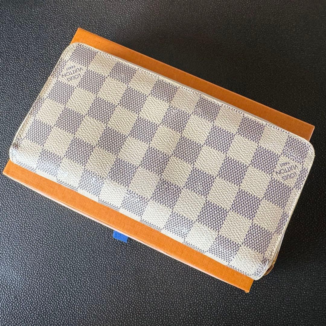 LOUIS VUITTON ダミエ アズール ジッピーウォレット 長財布 美品