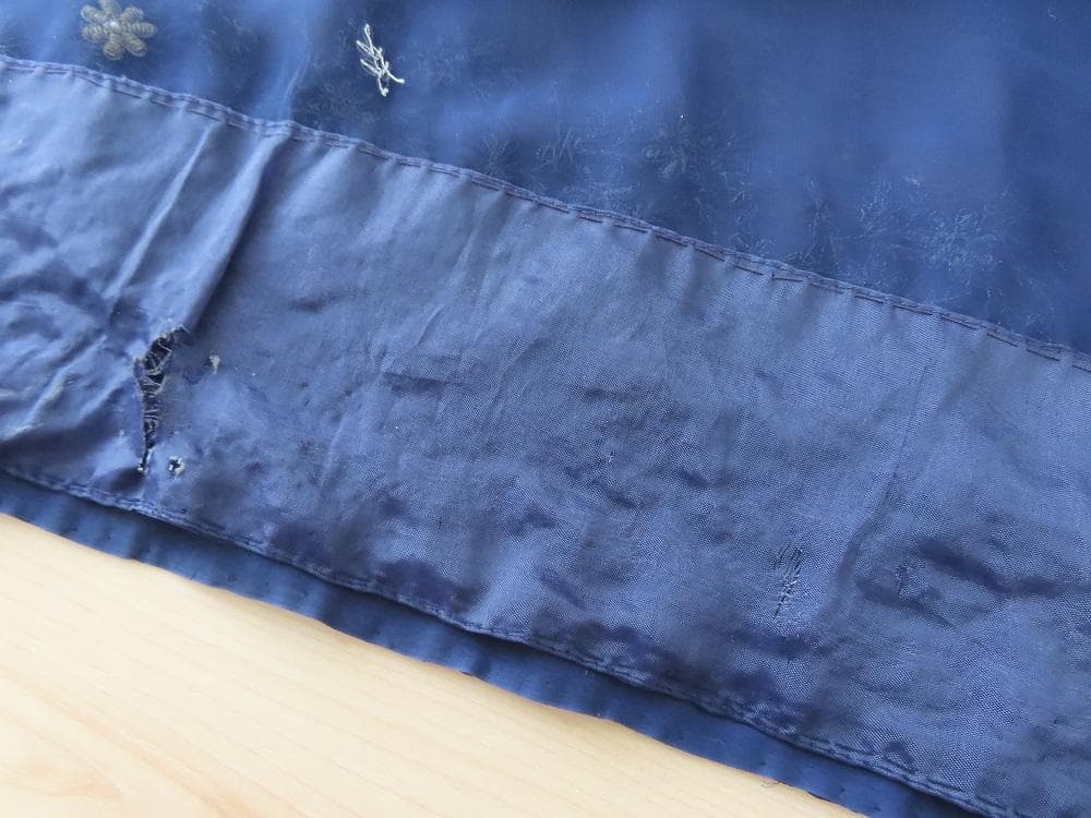 希少 美しいザリワーク アンティーク サリー チョリ ペチコート セット 刺繍