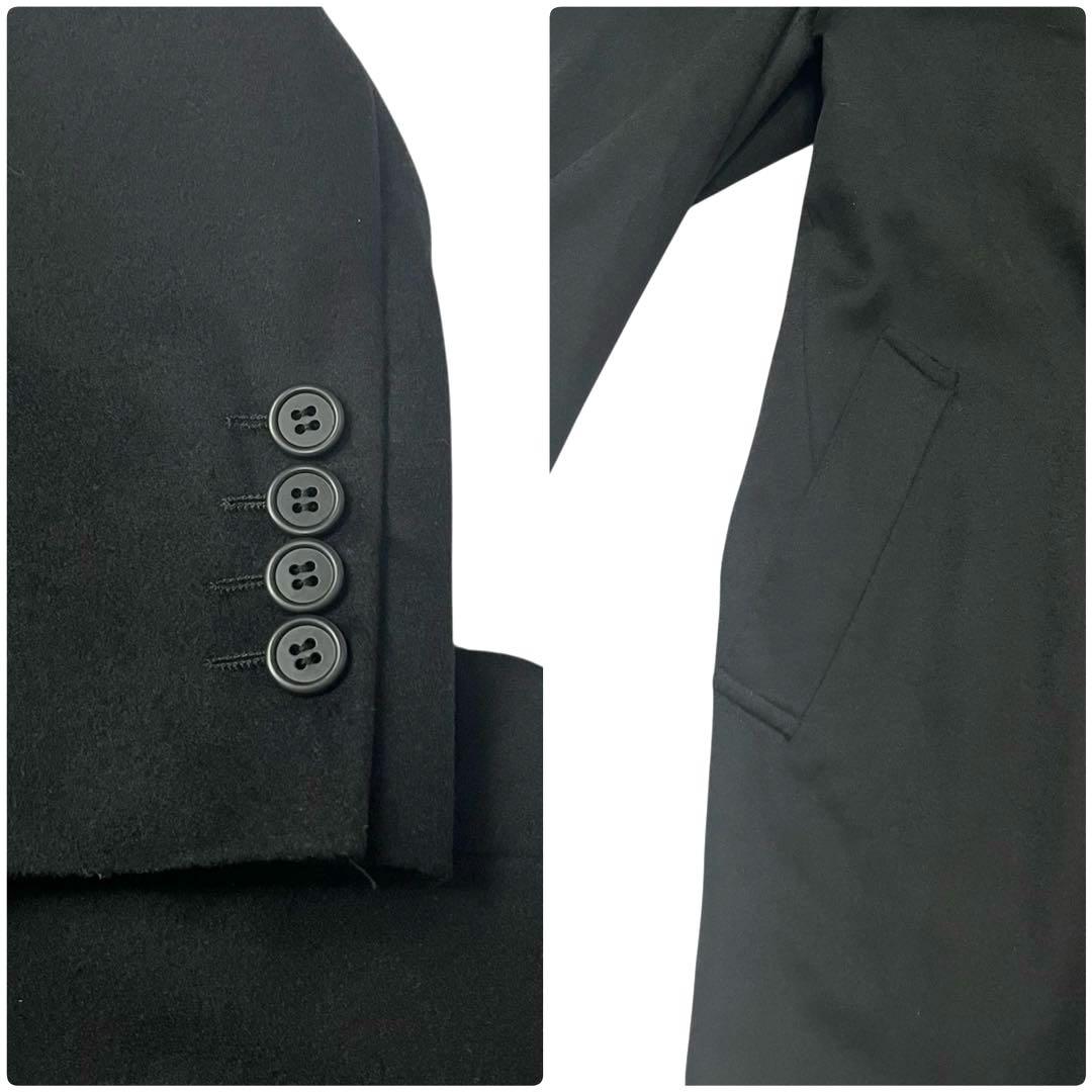 B&T CLUB チェスターコート ウール カシミヤ混 ブラック 大サイズ L8