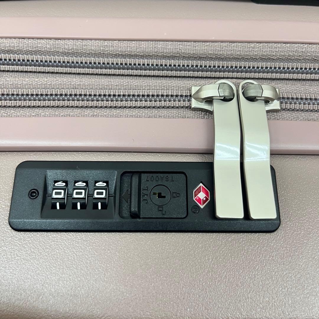 EXACT スーツケース 機内持込可 37/44L 拡張式 TSロック ピンク