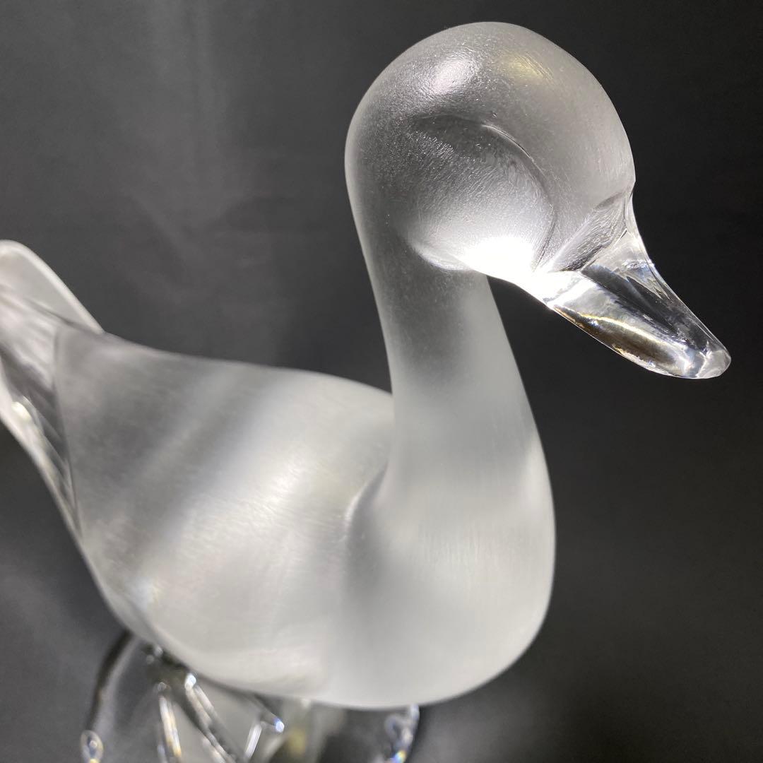 フランス　ラリック　クリスタル　ラージダック　アヒル　置物　オブジェ　美品