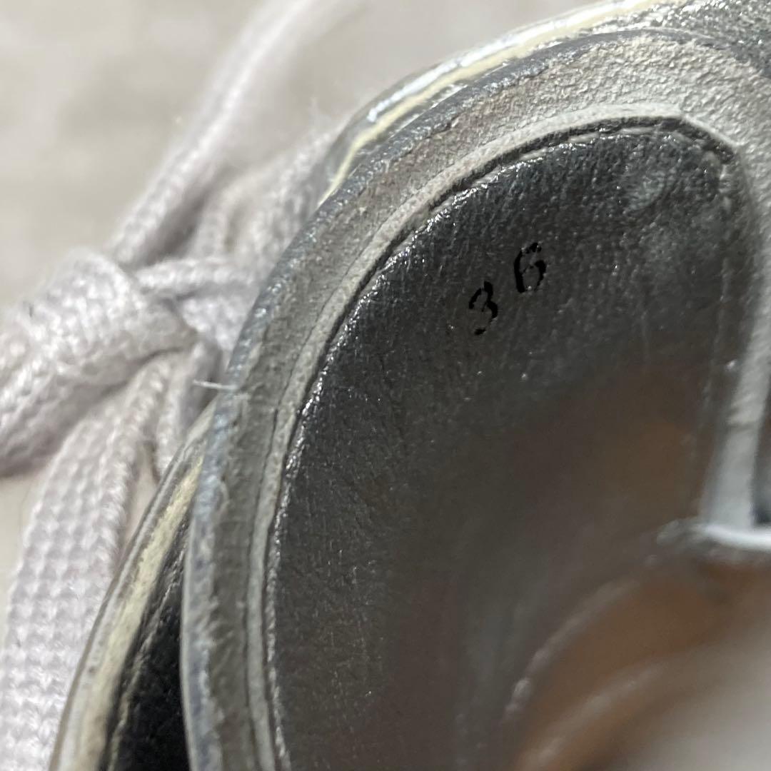 PRADA プラダ　プラットフォーム　レザーシューズ　シルバー　36 厚底