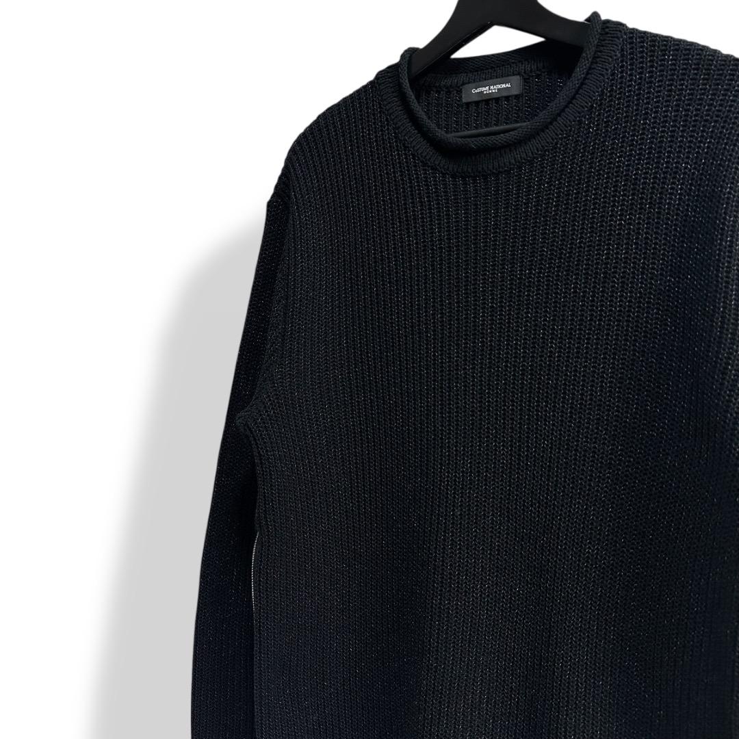 貴重【CoSTUME NATIONAL】サイドジップ ロールネックニット モードの