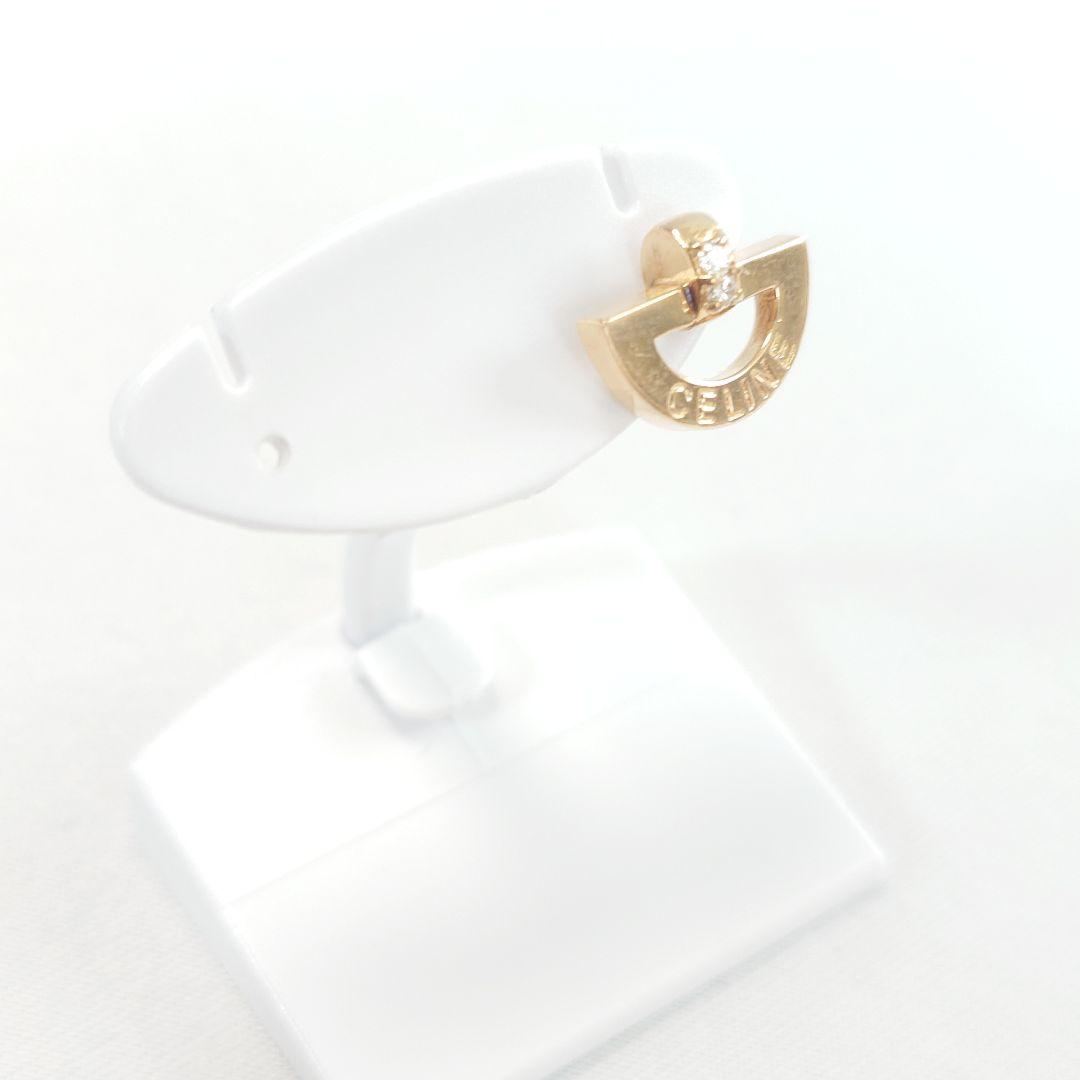CELINE セリーヌ K18 ダイヤ ピアス 片耳用 6569