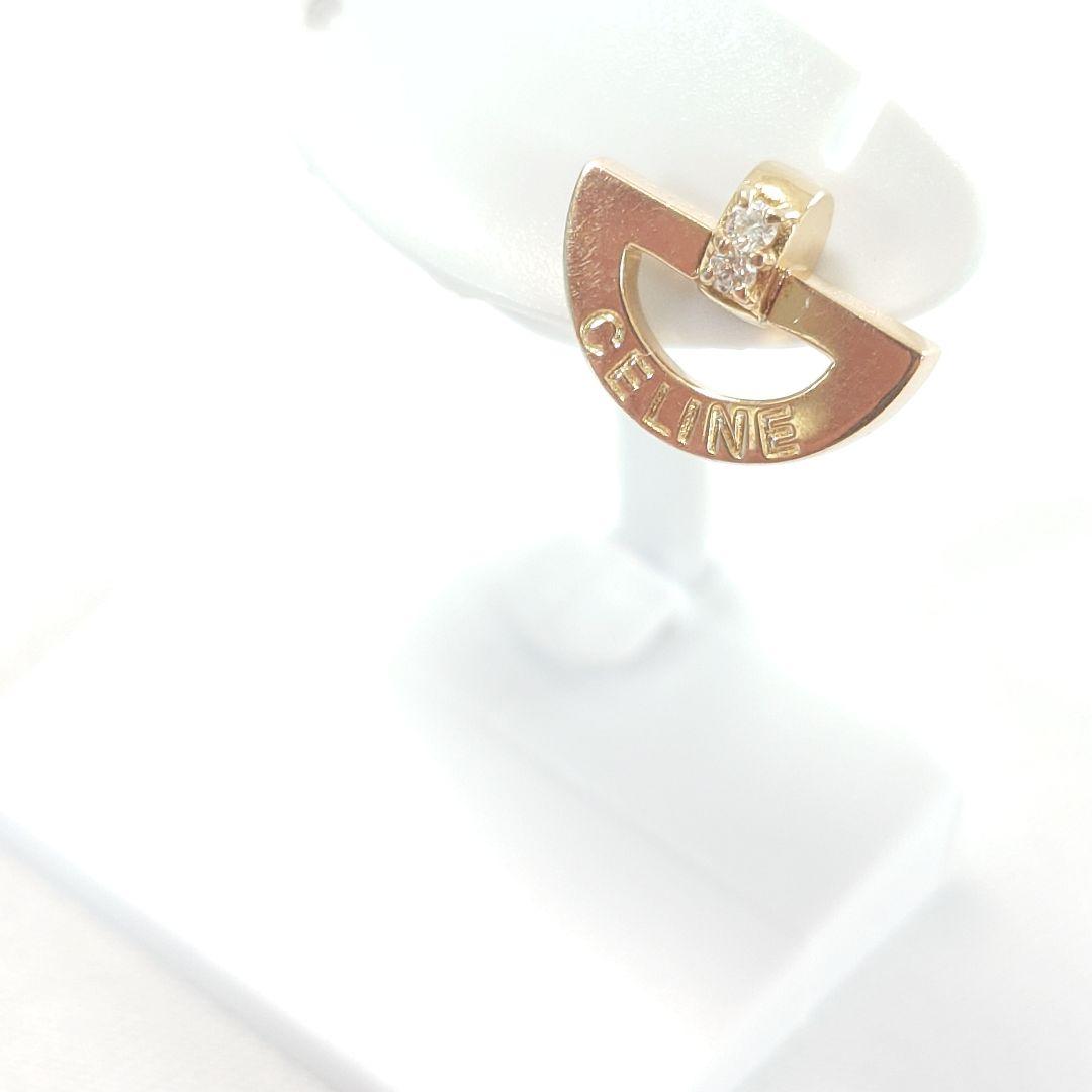 CELINE セリーヌ K18 ダイヤ ピアス 片耳用 6569