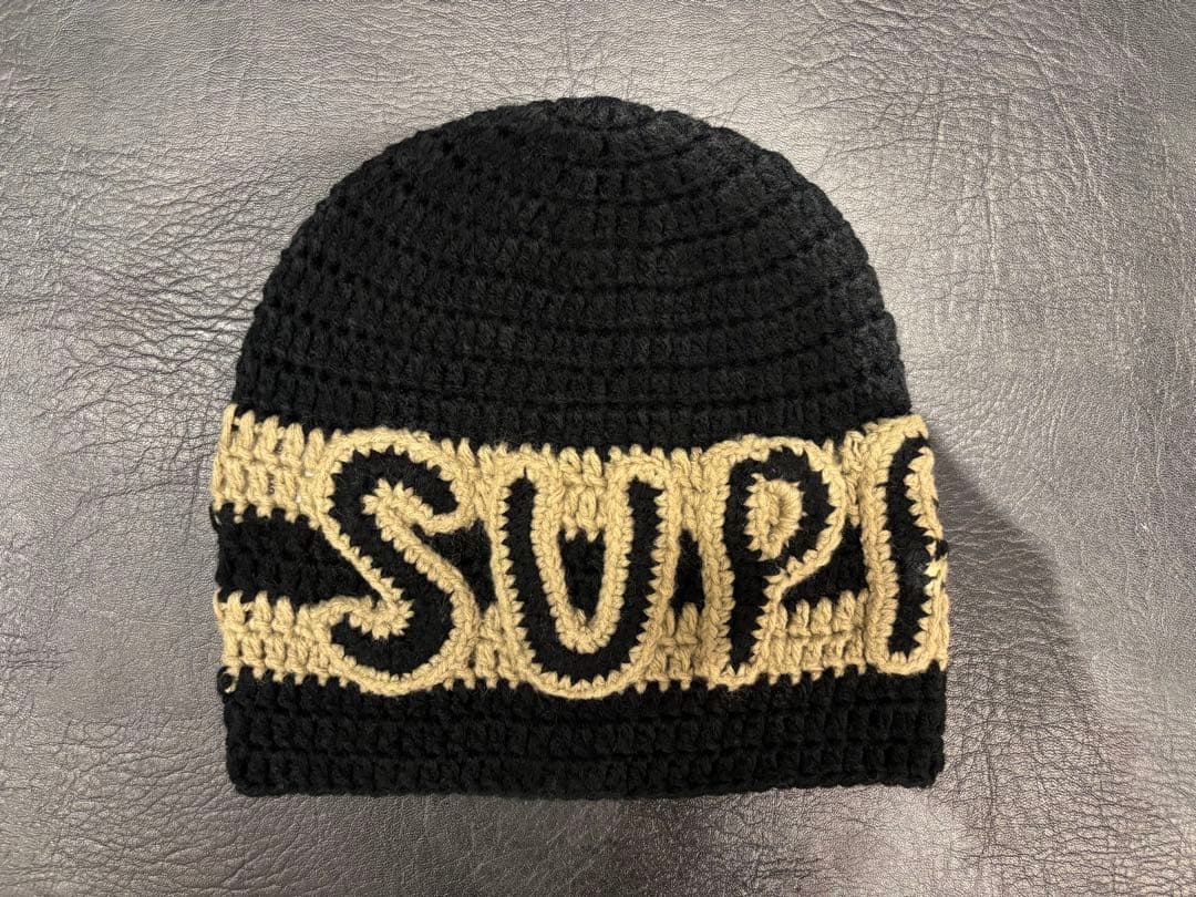 supreme Crochet Logo Beanie Black - メルカリ