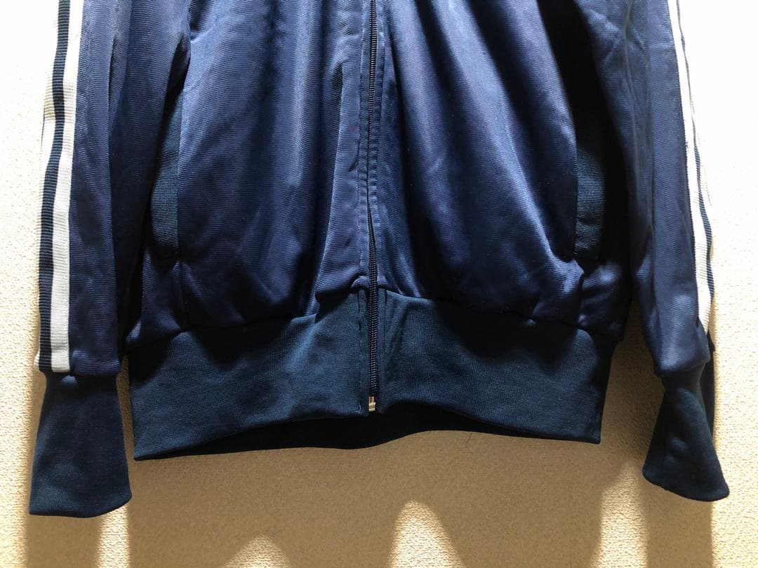 90s adidas 万国旗　トラックジャケット　水色スリーライン