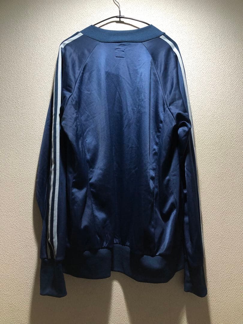 90s adidas 万国旗　トラックジャケット　水色スリーライン
