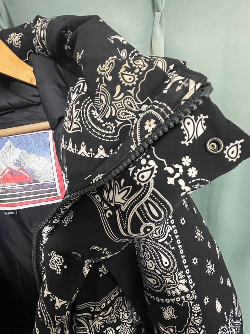 ファーストダウン×フリークスストア ペイズリー柄ダウンジャケットm