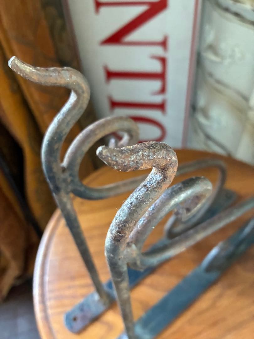 フランス　アンティーク　アイアン　フック　壁掛け　フック　シェルフ台　２個