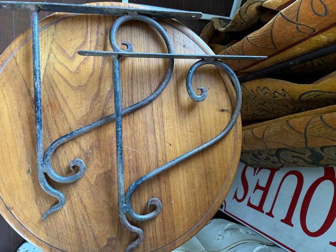 フランス　アンティーク　アイアン　フック　壁掛け　フック　シェルフ台　２個