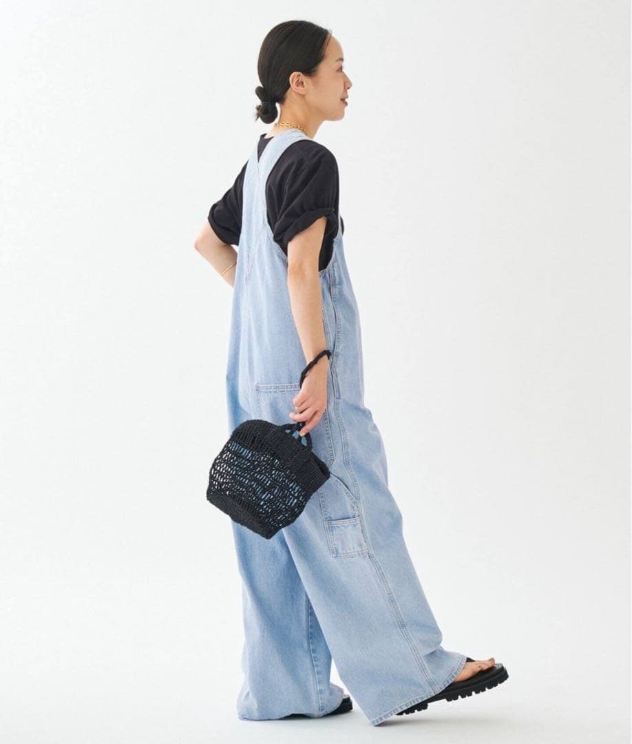 【美品】plage カレンテージ　別注 W ZIP サロペット 38 ブルー