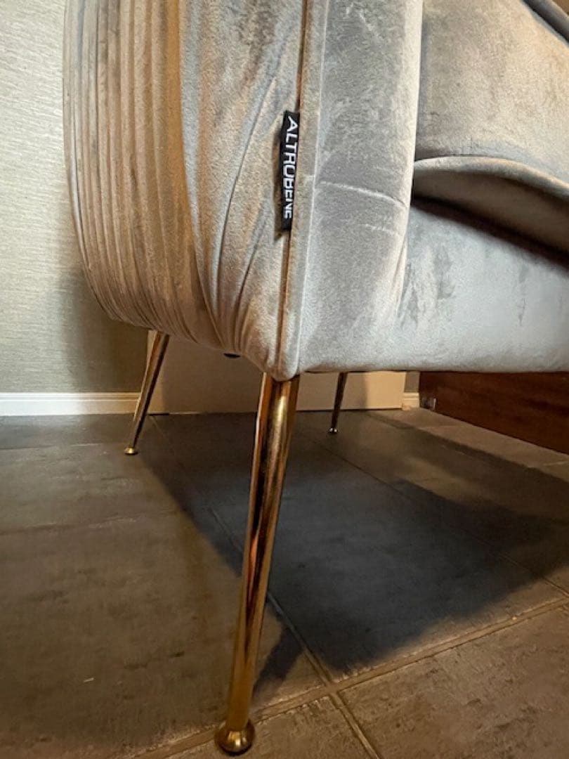 超美品■Altrobene 1P/1人掛け シングルソファー ベルベットチェア