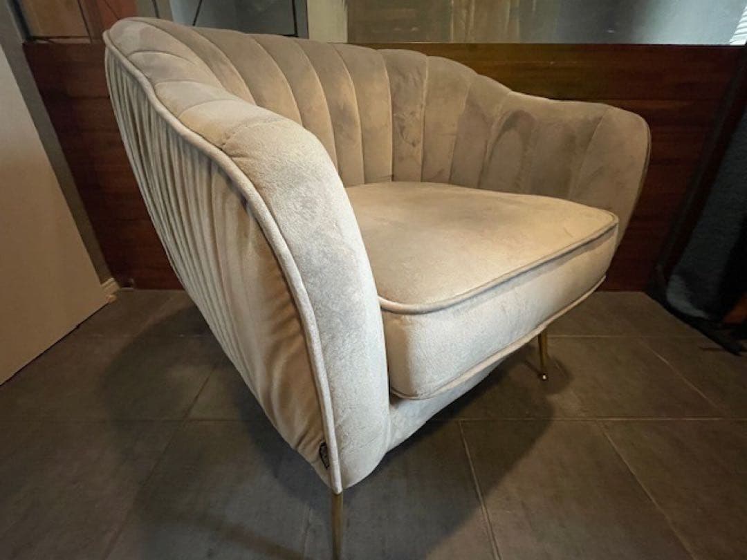 超美品■Altrobene 1P/1人掛け シングルソファー ベルベットチェア