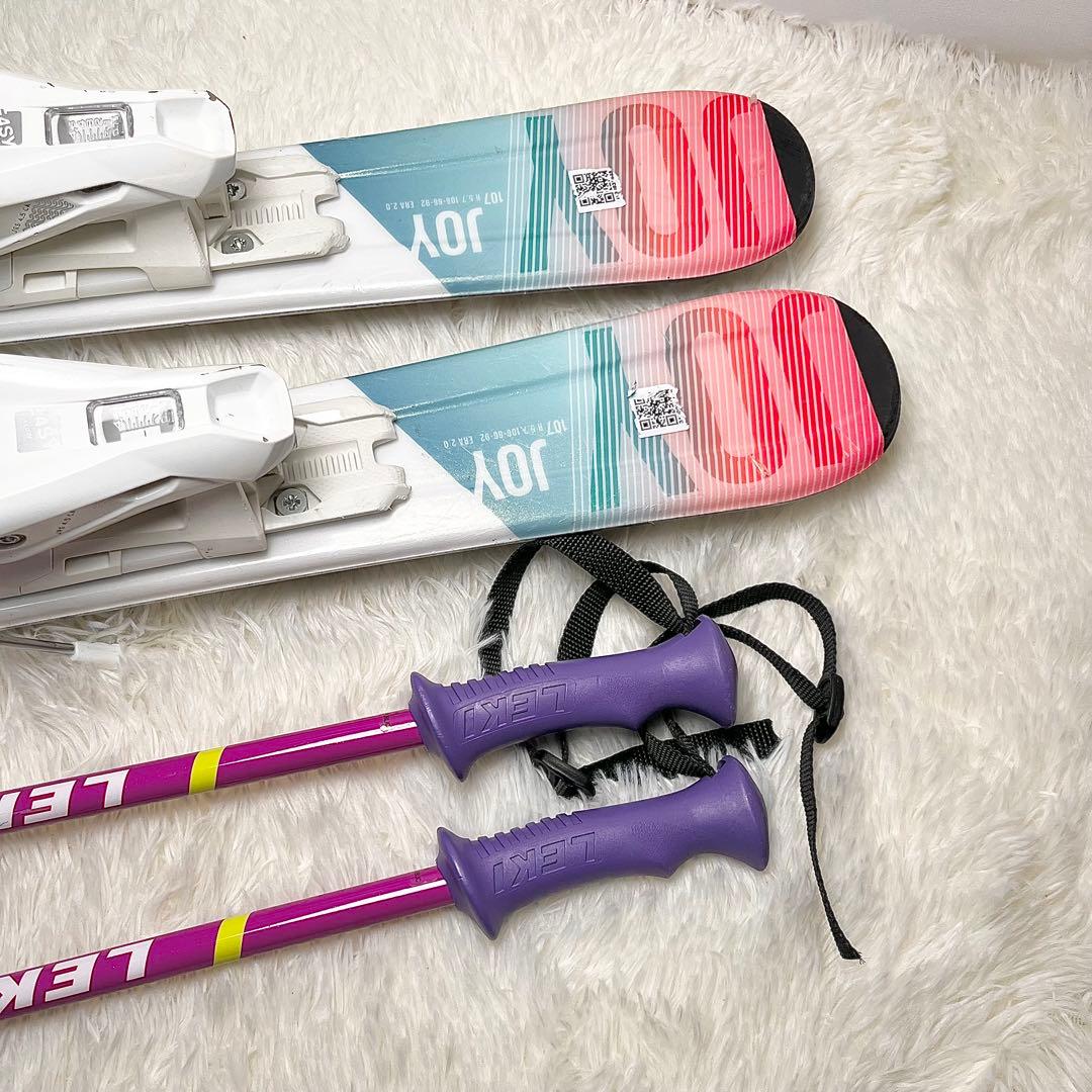 セット】HEAD ジュニア スキー板 107cm ＋ LEKI ポール85cm - スキー