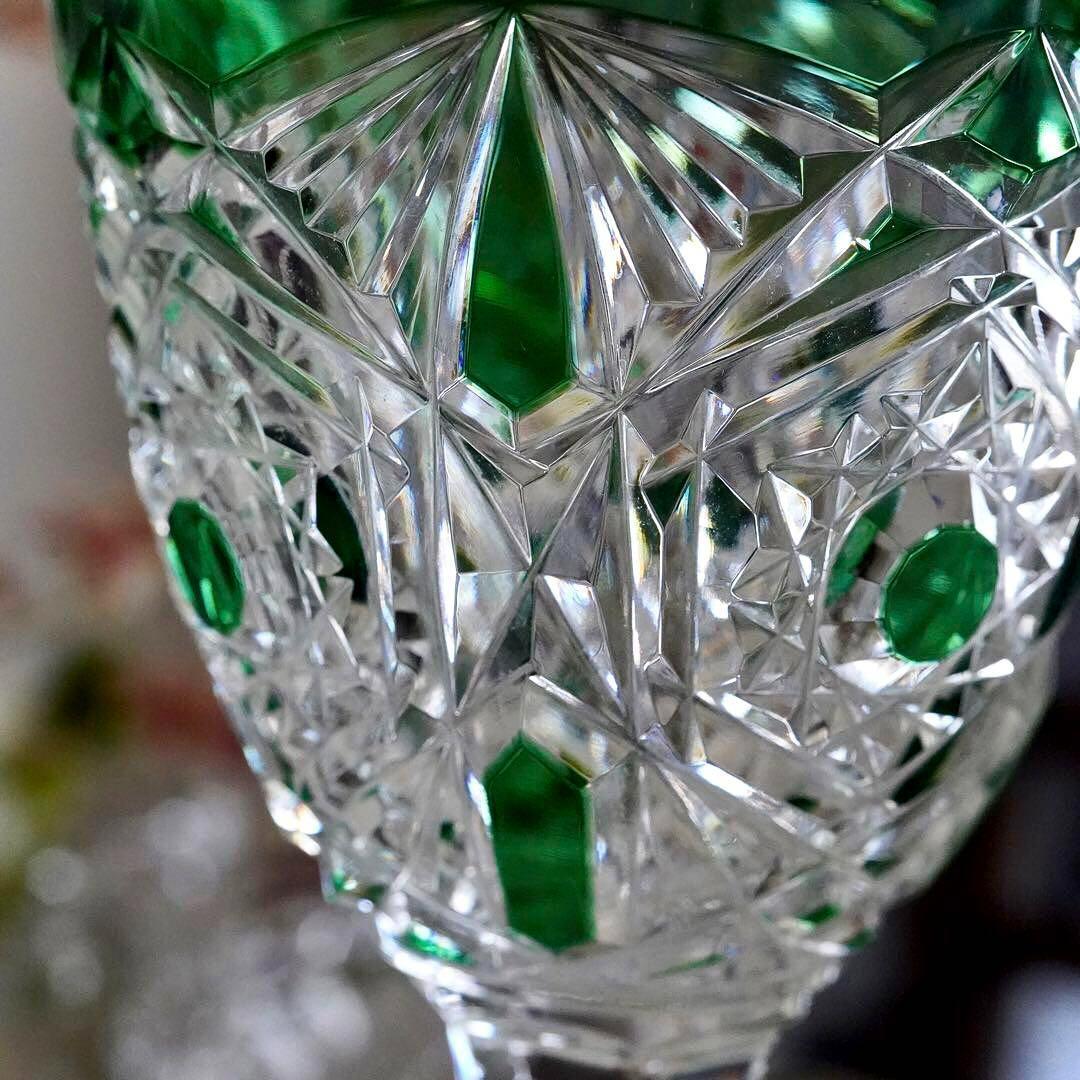 極希少美品オールドバカラBACCARATラグニー★グリーン レーマーワイングラス