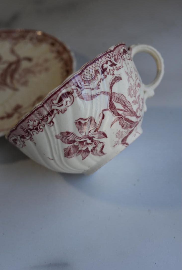 希少　サルグミンヌ フォンタンジュ ティーカップ&ソーサー アンティーク