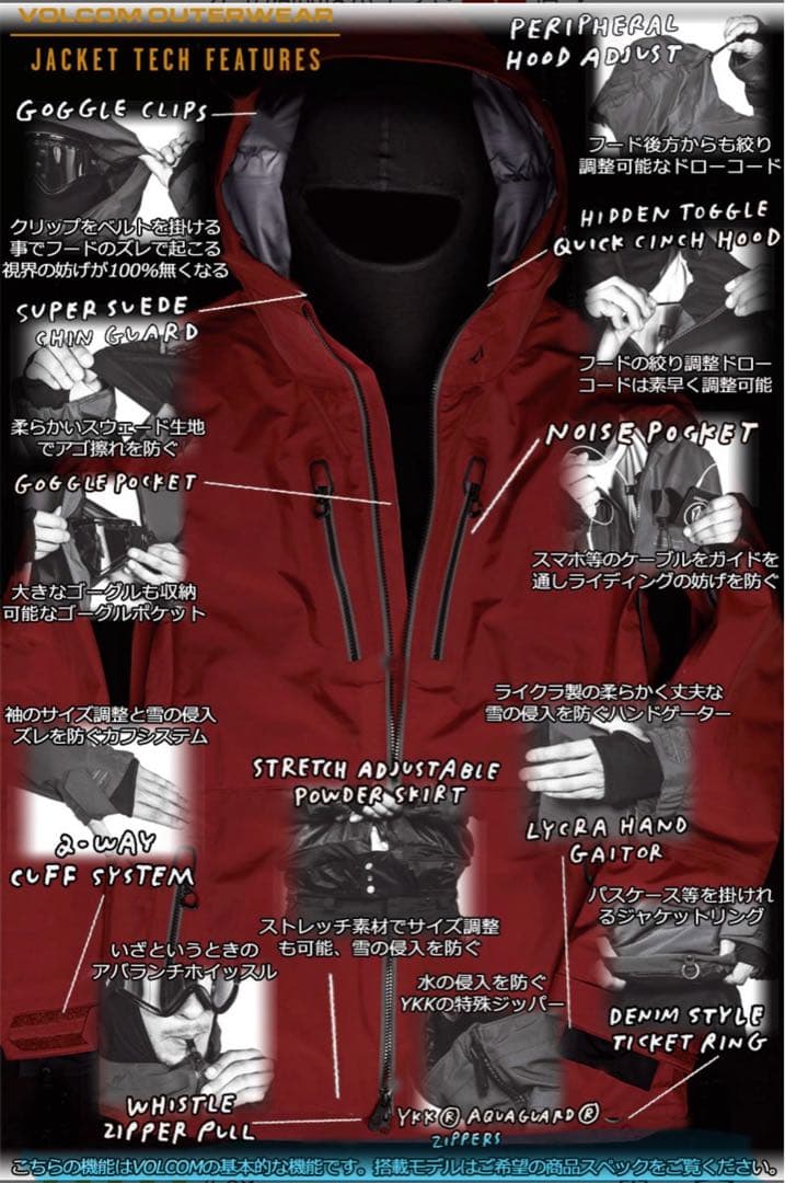 Volcom スキー・スノボーウェア　上下セット　USサイズM