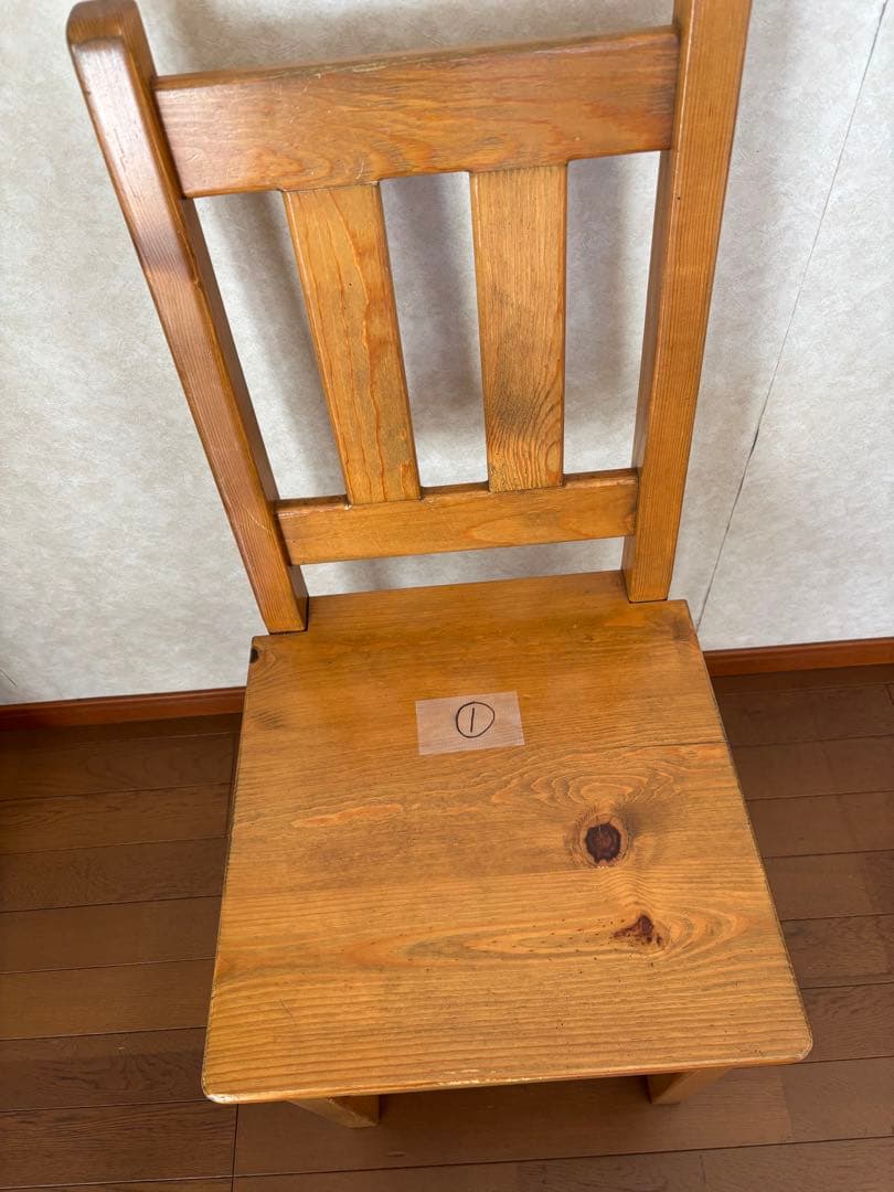 アンファン パイン材ダイニングチェア①