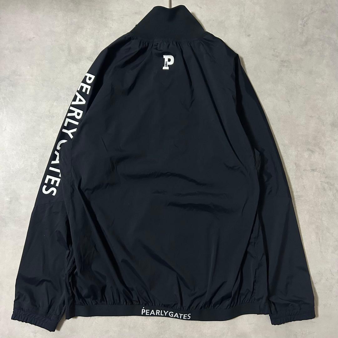 美品 パーリーゲイツ ジップブルゾン ゴルフ ロゴ刺繍 洗える ネイビー