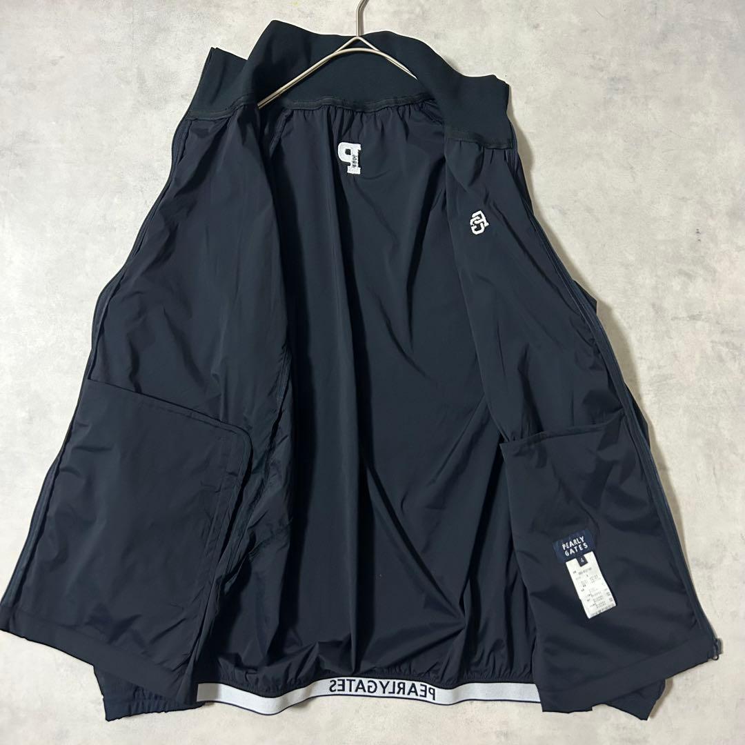 美品 パーリーゲイツ ジップブルゾン ゴルフ ロゴ刺繍 洗える ネイビー