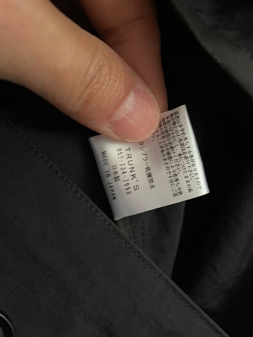 新品 23SS WAX(ワックス) ステンカラーコート ブラック Lサイズ