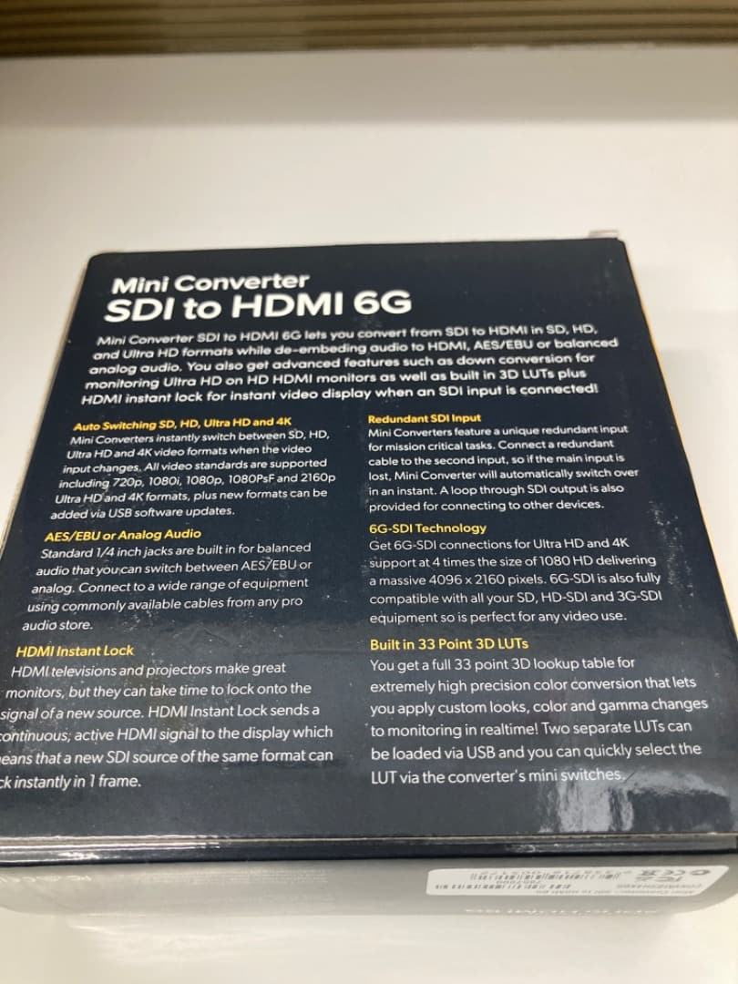 【未使用・国内正規品】Mini Converter SDI to HDMI 6G